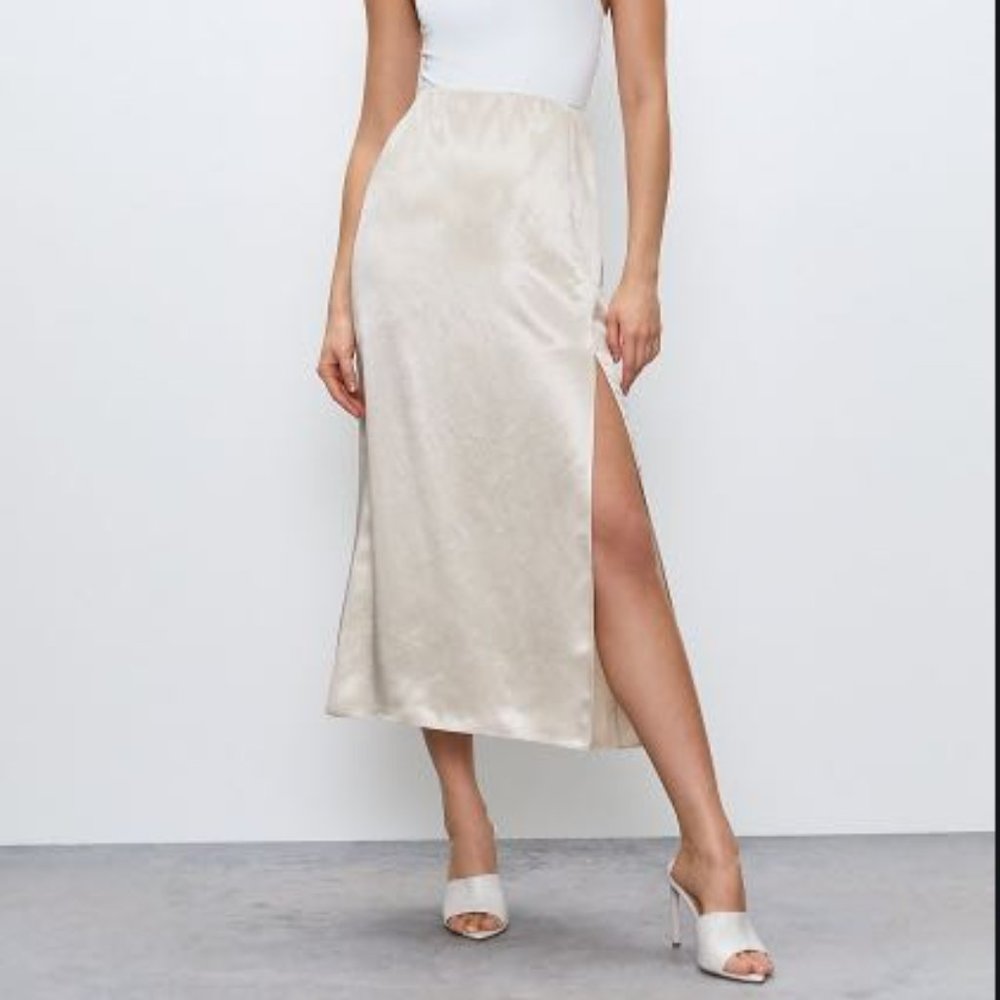 NWT Babaton Aldus Slip Satin Skirt - Size 8